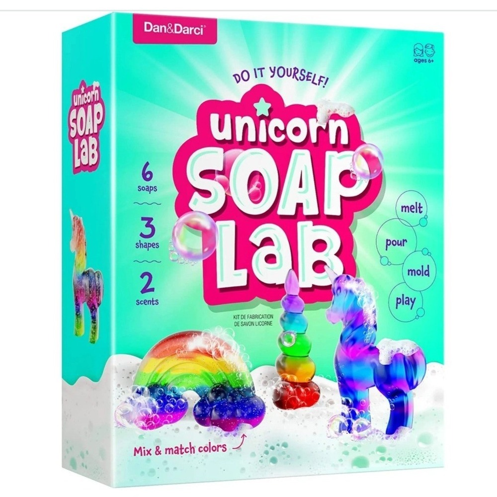 NEW Unicorn Soap Making Kit Girls Crafts DIY Project Age 6+  Kids Girl Dan&Darci